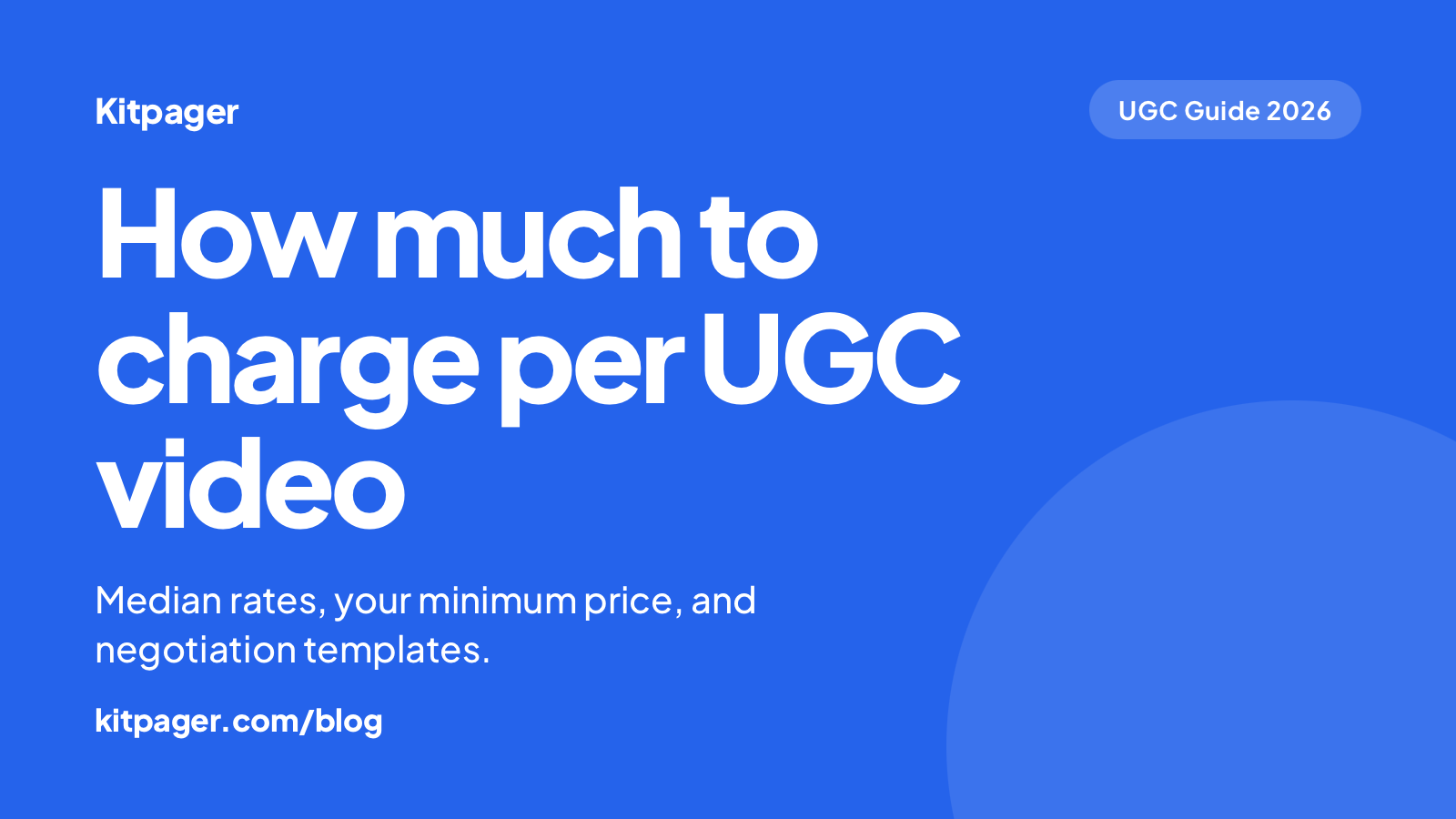 UGC Rates 2026: How Much to Charge per Video