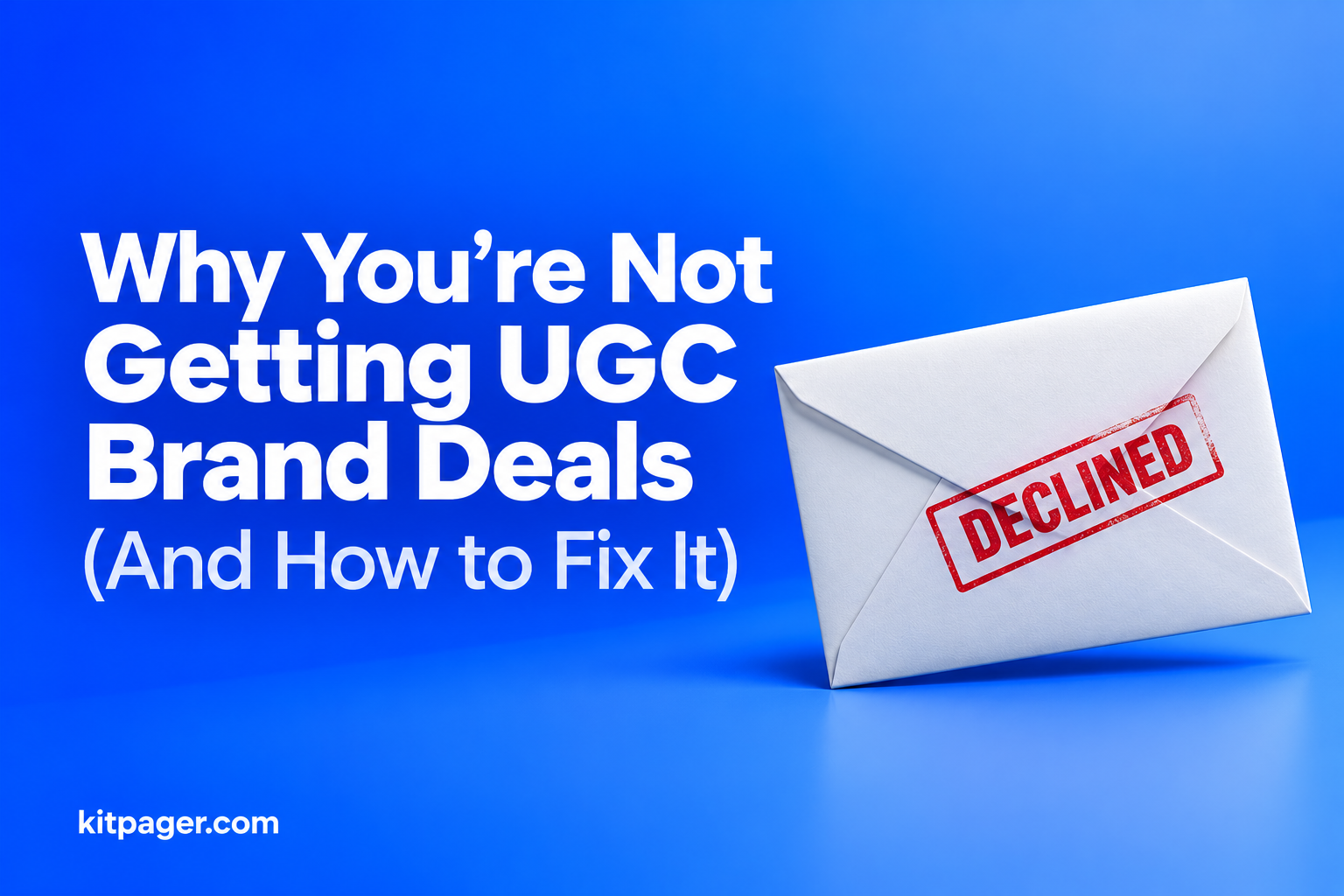 Why You're Not Getting UGC Brand Deals (And How to Fix It)